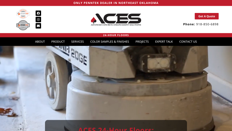 Aces 24 Hour Flooring - Freelance WordPress Web Developer