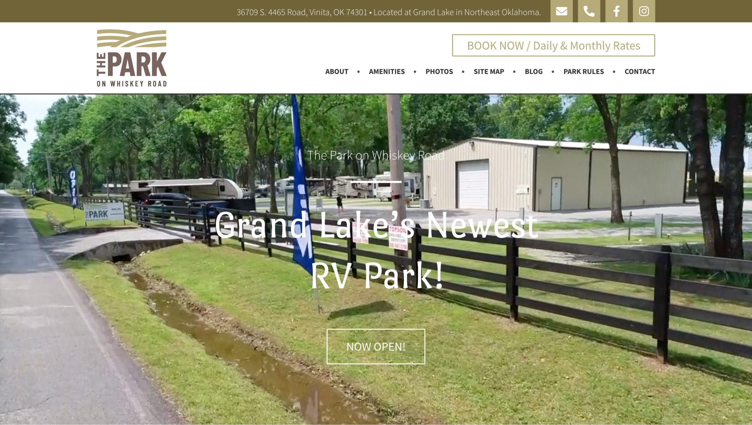 Park on Whiskey Road - Freelance WordPress Web Developer